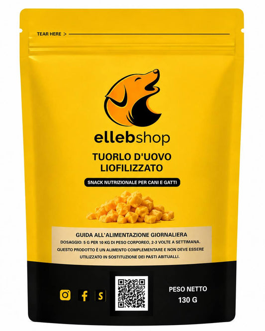 Tuorlo d’Uovo Liofilizzato per Cani e Gatti – 130g